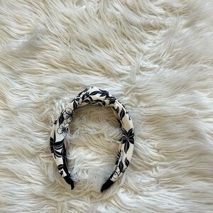 White floral headband